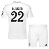 Camisola + Calções Real Madrid Rudiger 22 Criança Equipamento 1ª 24/25